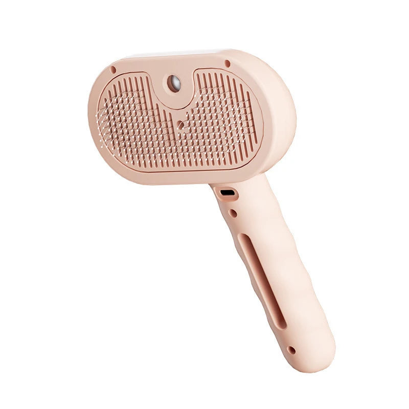 USB Rechargeable Dog Steam Massage Comb Soft Teeth Grooming Brush