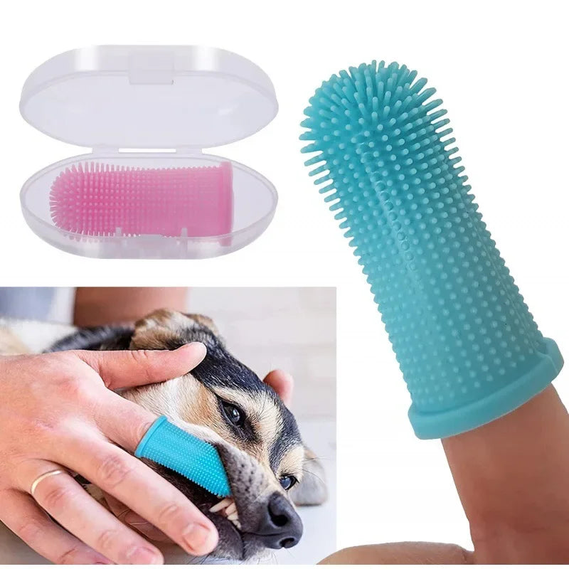 Pet Finger Toothbrush – 360° Silicone Dental Care for Dogs