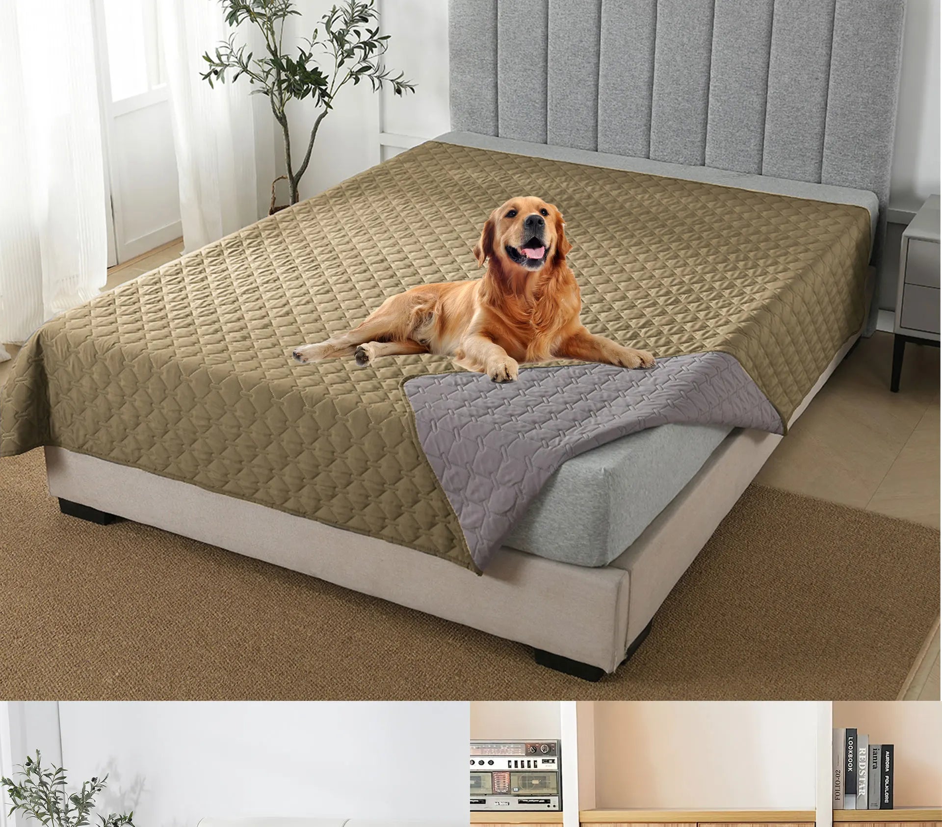 Double-Sided Dog Bed Cover – Reversible Furniture Protector for Dogs, Sofa & Couch Mat