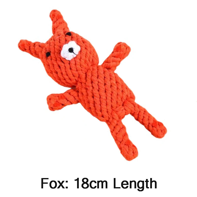 Cartoon Animal Rope Toy – Teeth Cleaning for Dogs