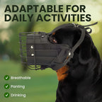 Stainless Steel Dog Muzzle Cage – Adjustable Breathable Training Cover