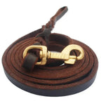 Dog Leather Leash – Braided Copper Hook