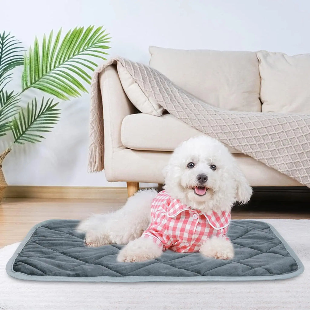Self-Heating Dog Crate Pad – Washable Anti-Slip Thermal Kennel Mat for Small & Medium Dogs