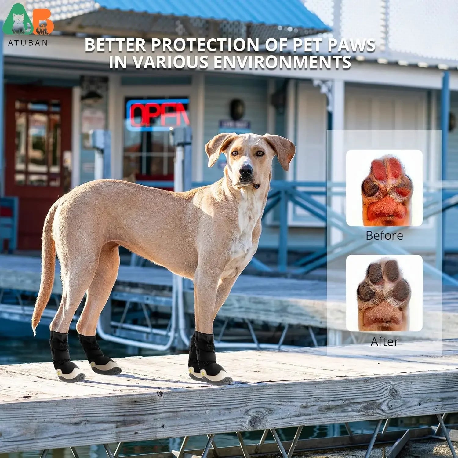 Dog Boots – Anti-Slip Waterproof Shoes