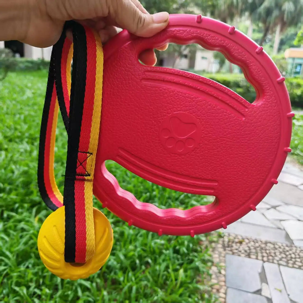 Dog Interactive Toy Set – EVA Rope Ball & Flying Disc