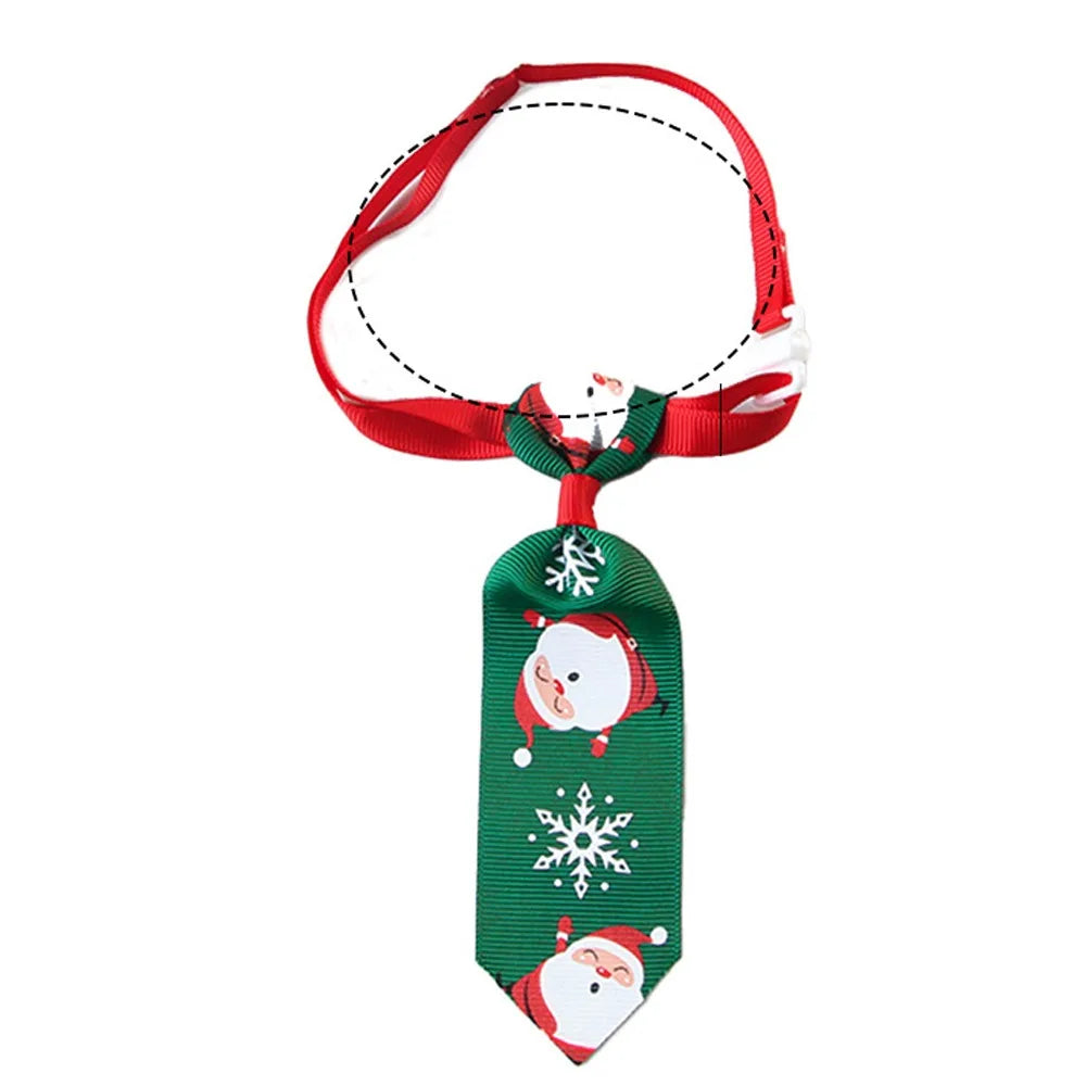 Nonecn Christmas Dog Bow Tie – Red & Green Adjustable Holiday Pet Accessory