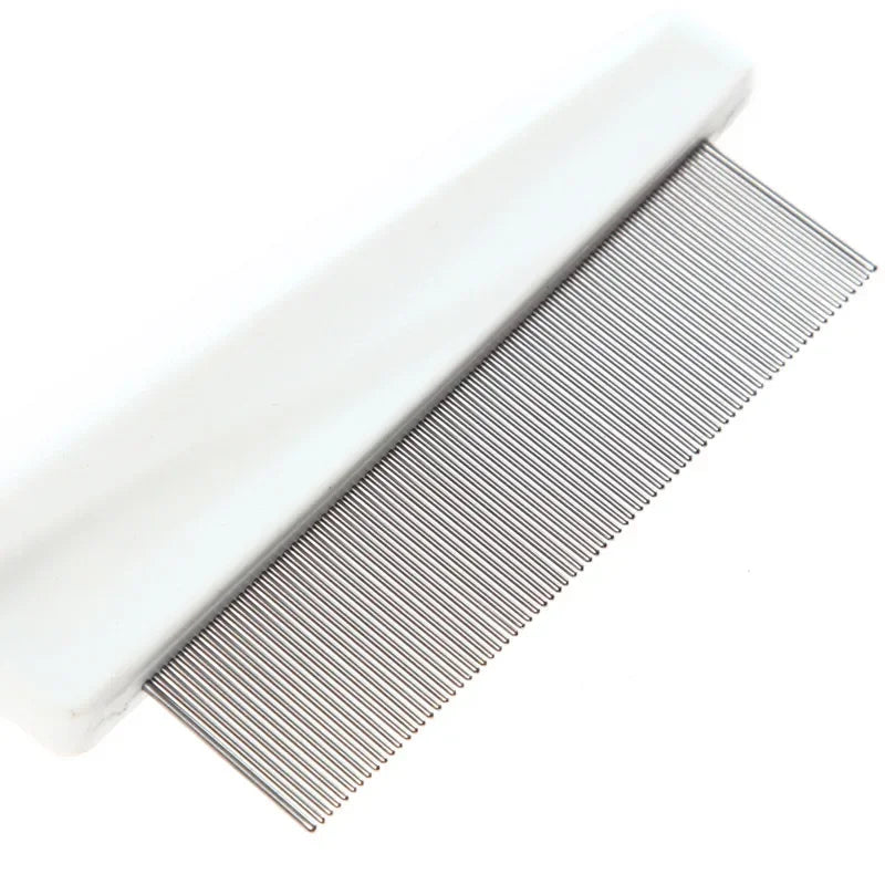 Moonbiffy Dog Grooming Flea Comb – Stainless Steel Hair Brush & Gentle Massage Tool