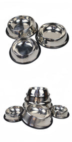 Classic Stainless Steel Dog Bowl – Durable & Rust-Resistant Feeder