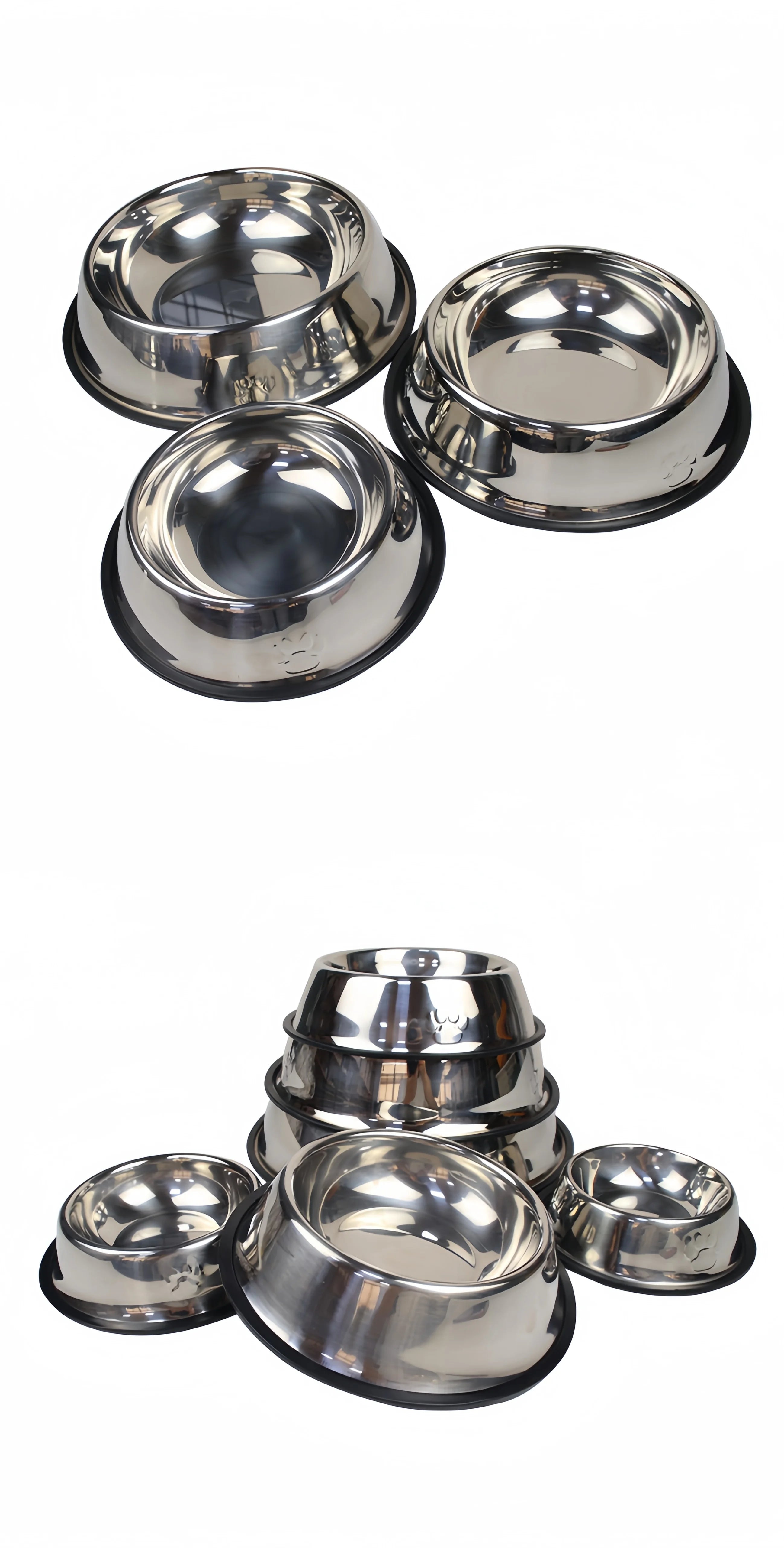 Classic Stainless Steel Dog Bowl – Durable & Rust-Resistant Feeder