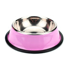 Non-Slip Stainless Steel Dog Bowl – Anti-Skid Food & Water Feeder (Multiple Sizes)