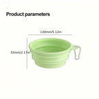 Collapsible Dog Travel Bowl – Portable Silicone Feeder with Carabiner (350ml)