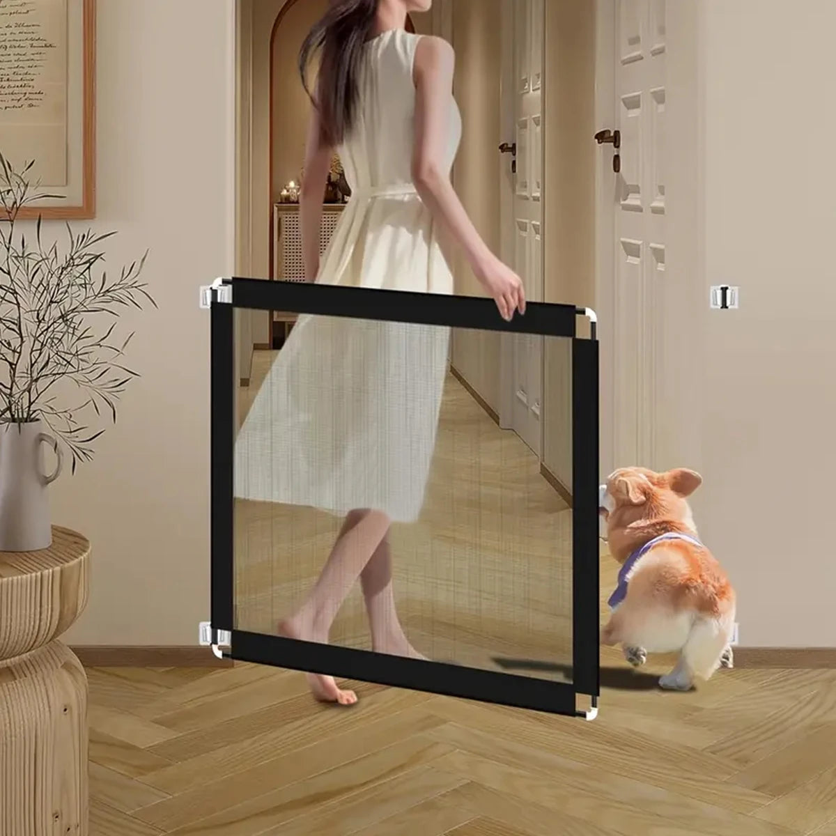 Dog Mesh Barrier Gate – Foldable Safety Fence