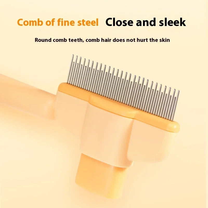 Dog Hair Knot Comb – Self Cleaning Floating Hair Removal Grooming Brush for Dogs