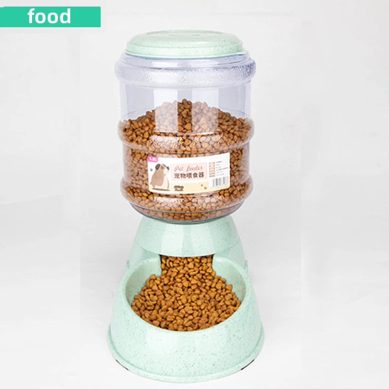 2-in-1 Automatic Dog Water Dispenser & Food Bowl Station