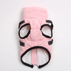 Winter Dog Coat Hoodie with Zipper Harness – Fleece Lined