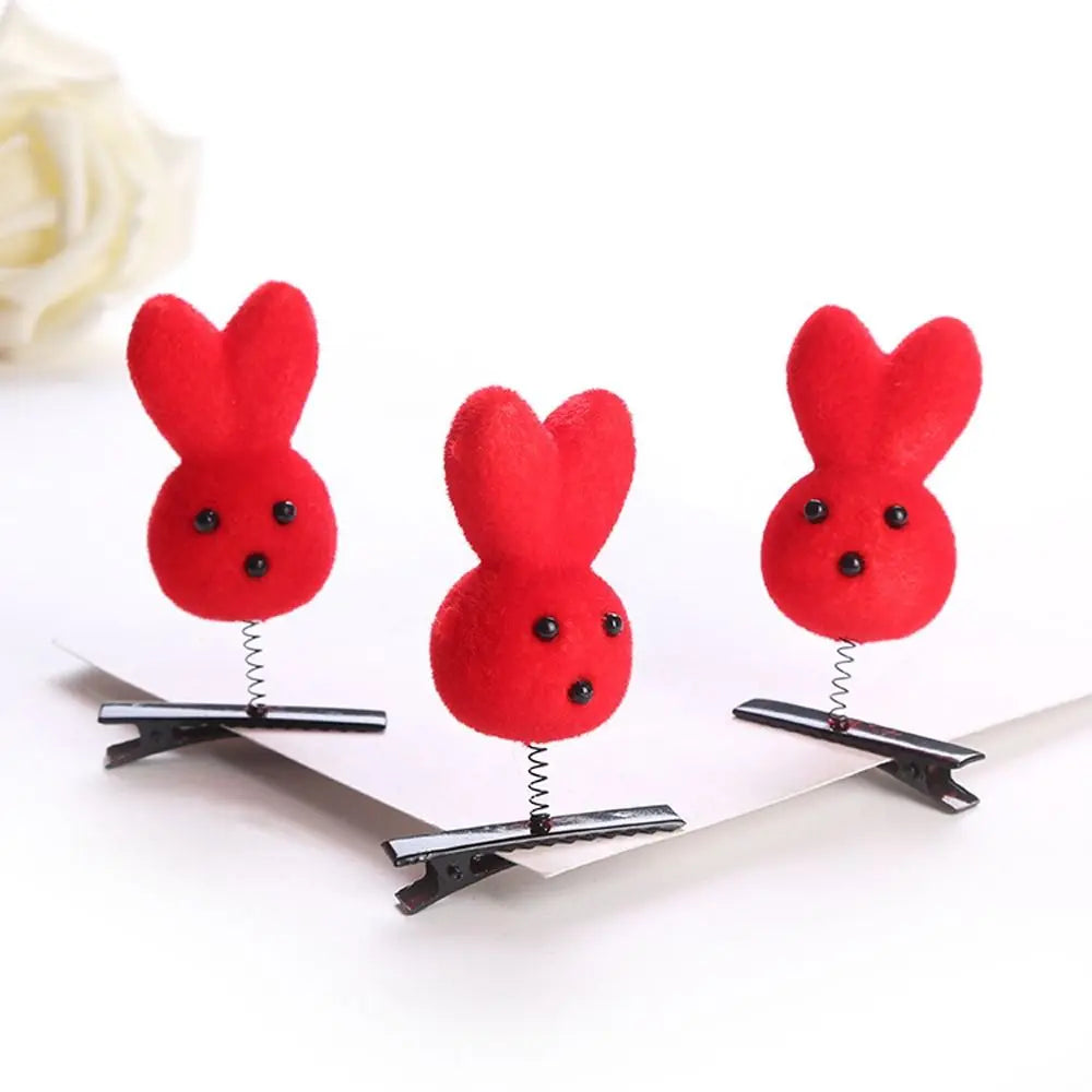 Duck Plush Hair Clip for Kids – 4cm Alloy Barrette Yellow & Red