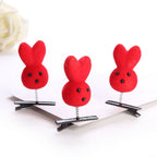 Duck Plush Hair Clip for Kids – 4cm Alloy Barrette Yellow & Red