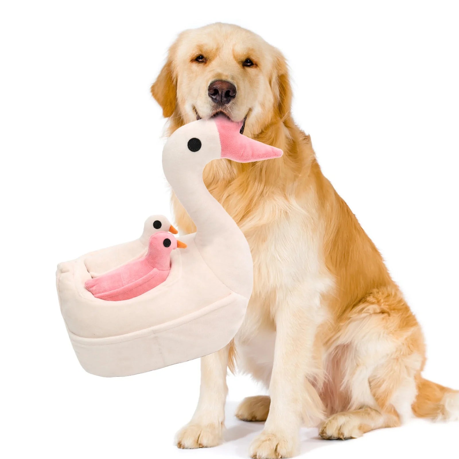Goose Plush Dog Toy – Interactive Snuffle Puzzle