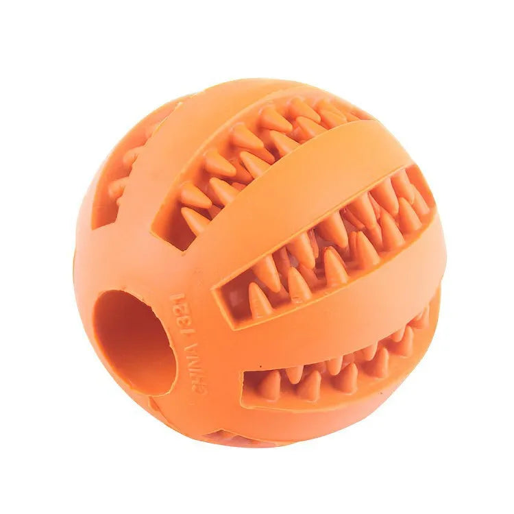Bite Resistant Treat Feeder Ball - Durable Toy for Dogs with Tooth Cleaning Benefits
