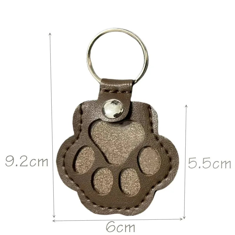 Leather Dog Memorial Keychain – Fur Keepsake Locket Gift