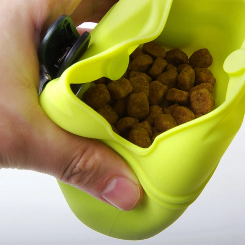 Silicone Dog Treat Training Pouch – Portable Magnetic Closure Waist Bag