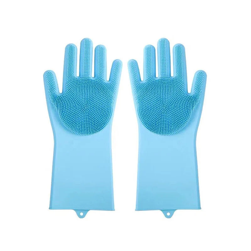Pet Grooming Gloves for Dogs – Silicone Bathing & Hair Removal Massage Scrubber