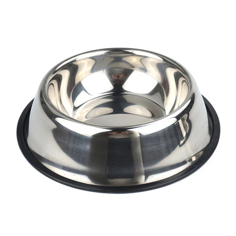 Non-Slip Stainless Steel Dog Bowl – Anti-Skid Food & Water Feeder (Multiple Sizes)