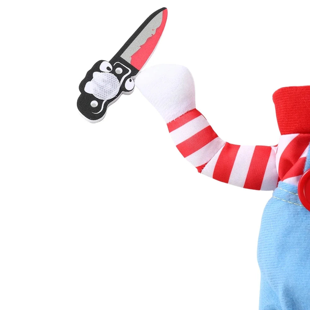 Holapet Striped Dog Cosplay Costume – Red & Pink