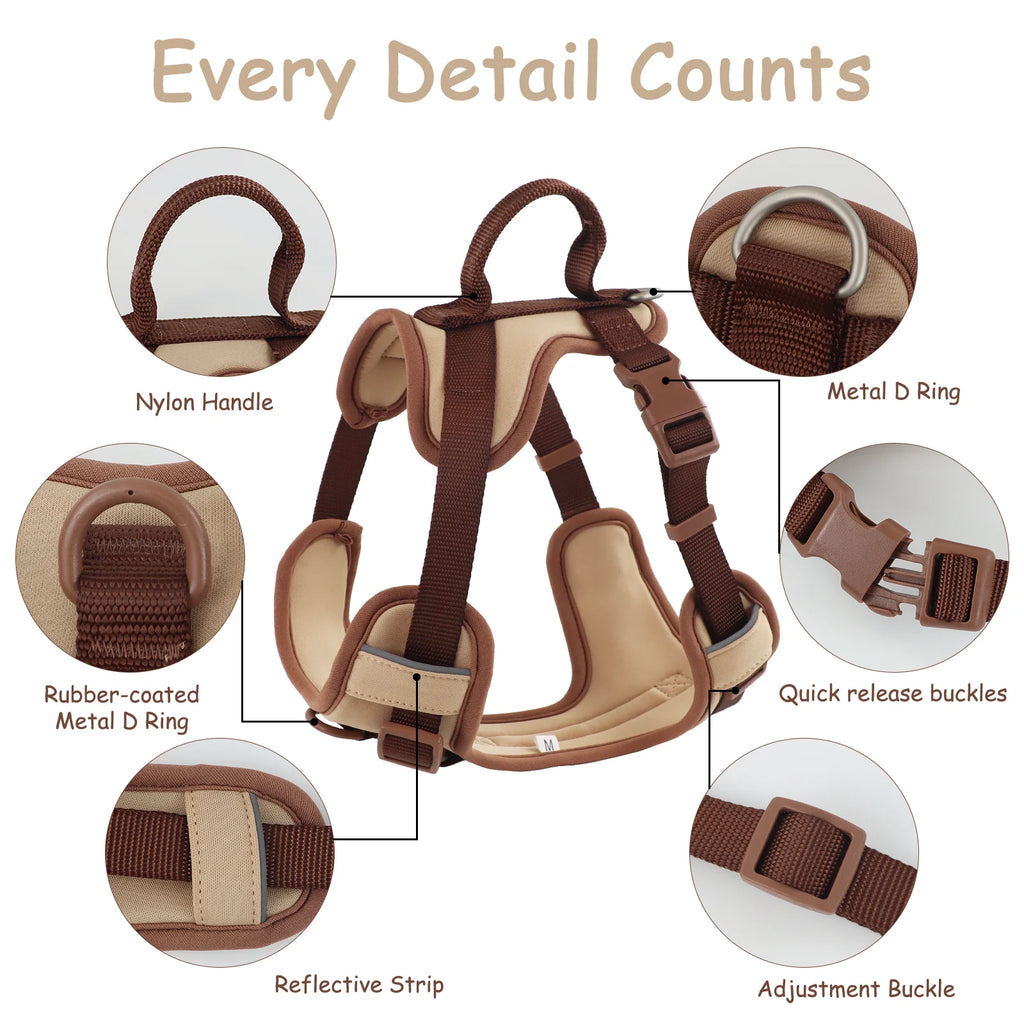 Luxury Dog Harness – No Pull Adjustable Chest Vest