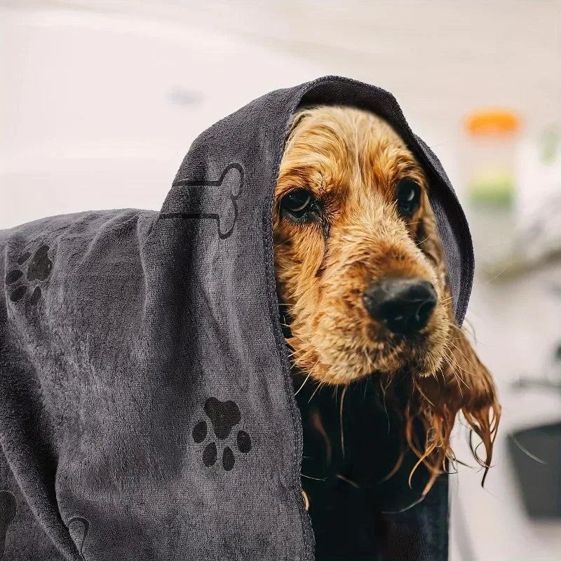 Quick Drying Bath Towel for Dogs – Large Soft Absorbent Microfiber Pet Towel