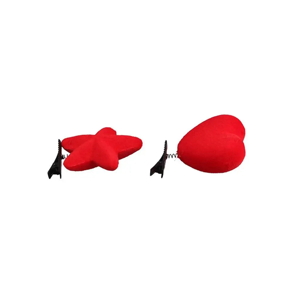 Duck Plush Hair Clip for Kids – 4cm Alloy Barrette Yellow & Red
