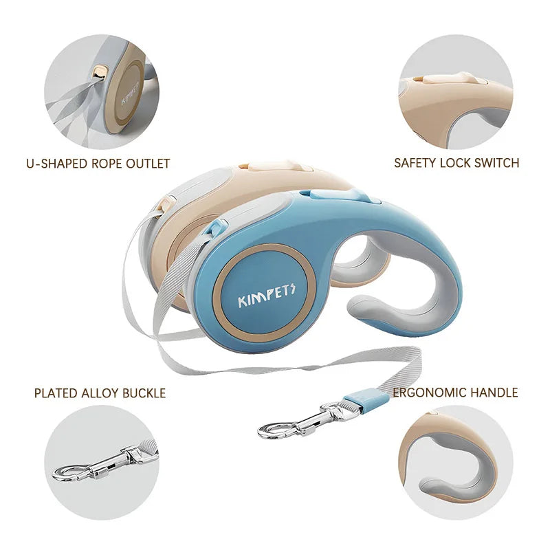 Retractable Dog Leash – 3M/5M Telescopic Lead