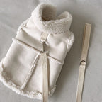 GuTing Van Small Dog Coat | Solid Brown Polyester Teddy Pullover