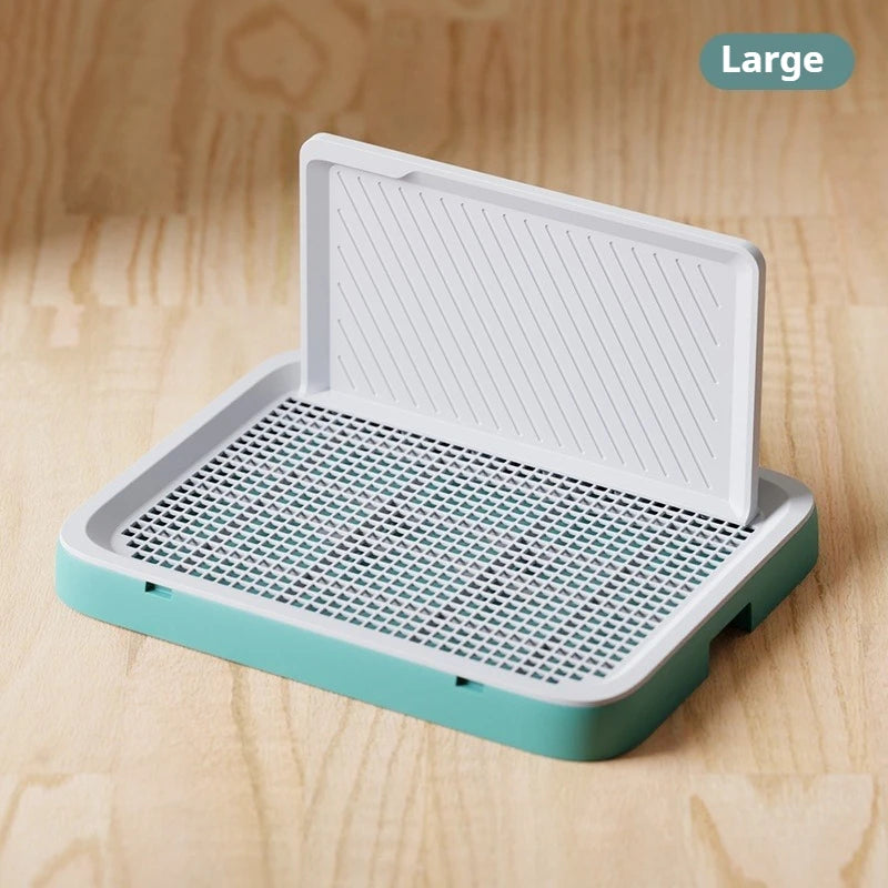 Large Dog Potty Tray with Wall – Anti-Splash Toilet