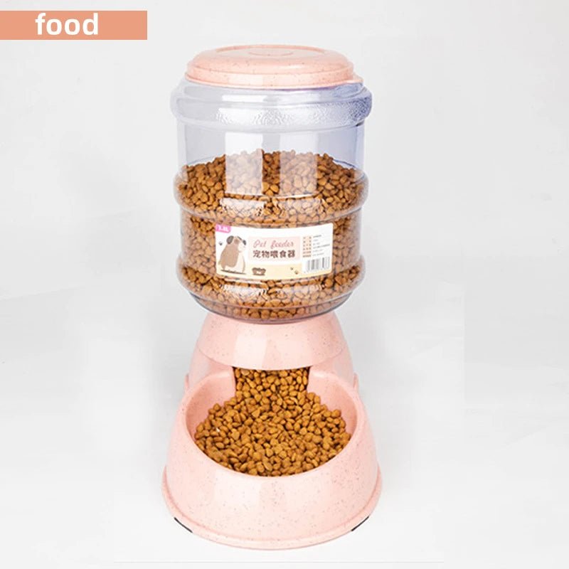 2-in-1 Automatic Dog Water Dispenser & Food Bowl Station