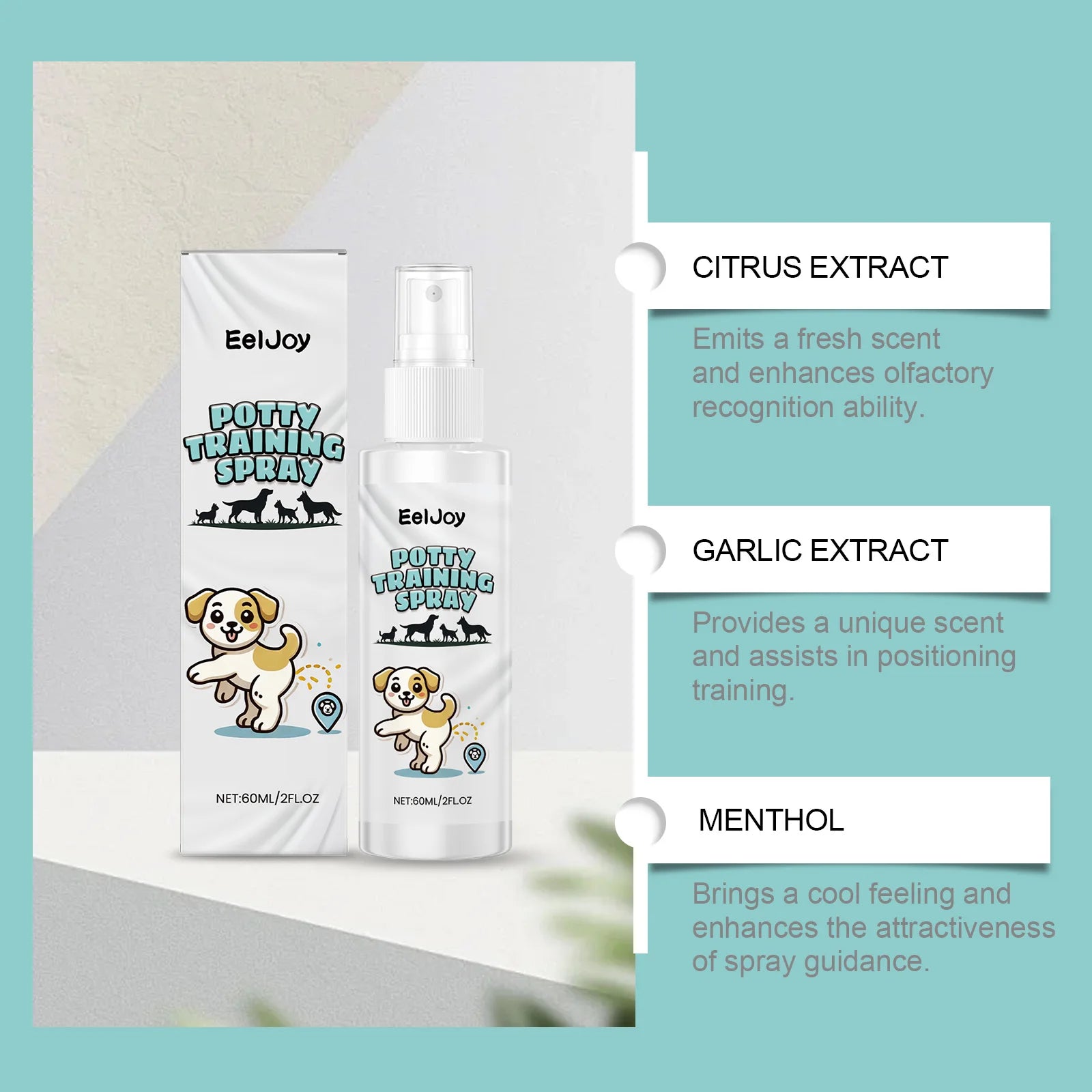 Dog Potty Training Spray & Attractant – Natural Puppy Housebreaking Aid