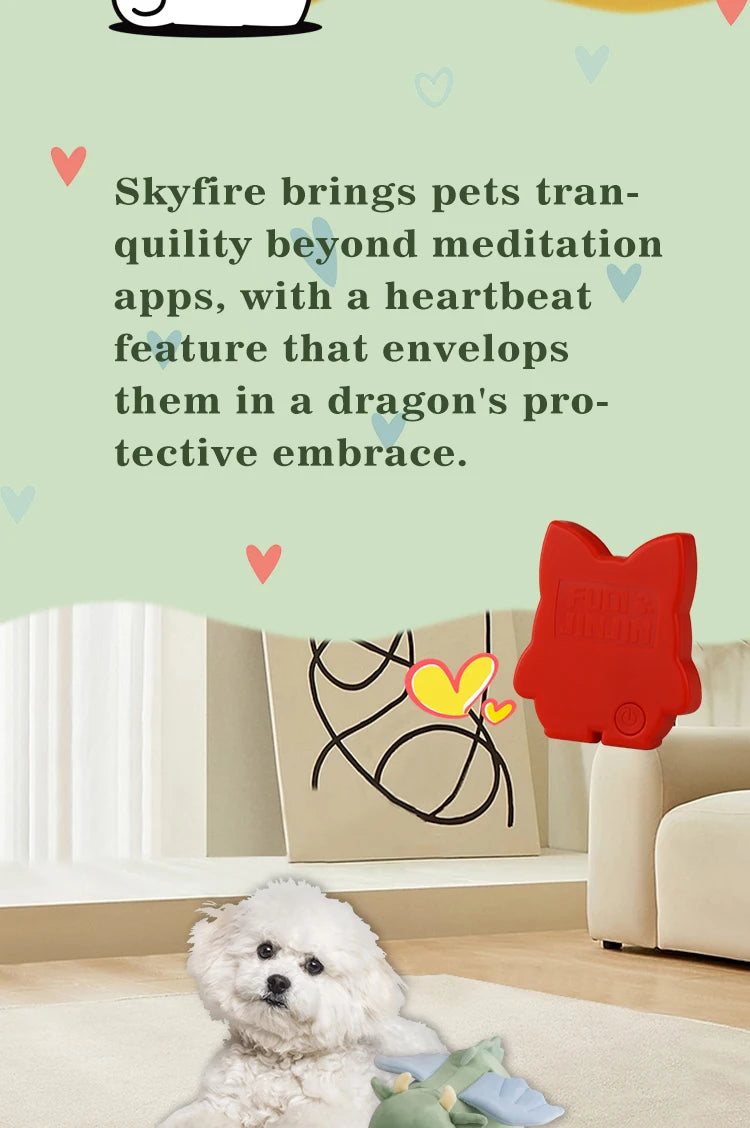 Flying Dragon Heartbeat Dog Toy – Calming Puppy Sleep Aid