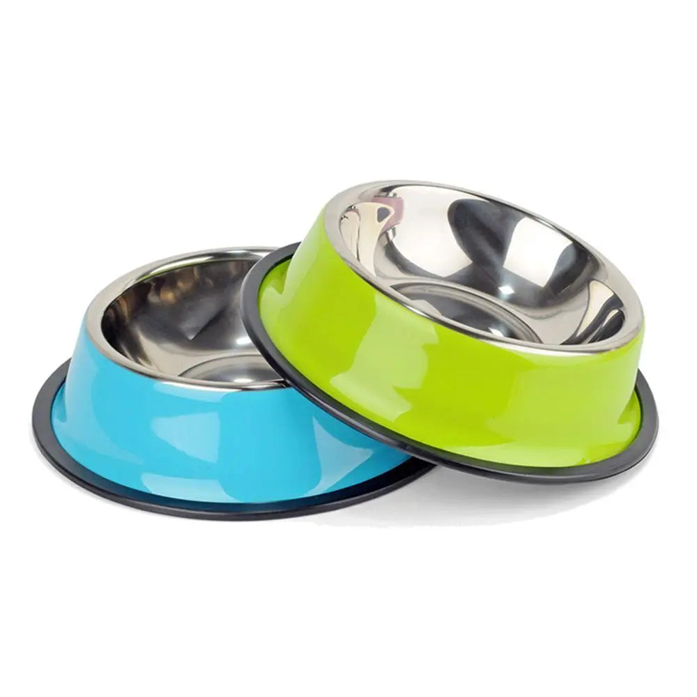Non-Slip Stainless Steel Dog Bowl – Anti-Skid Food & Water Feeder (Multiple Sizes)