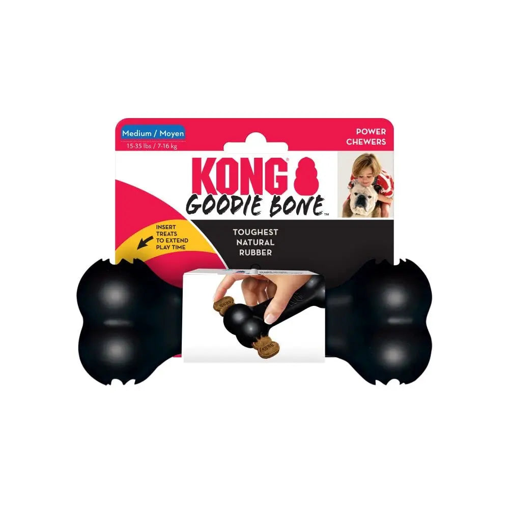 KONG Extreme Goodie Bone Dog Toy – Tough Rubber Chew Toy for Power Chewers