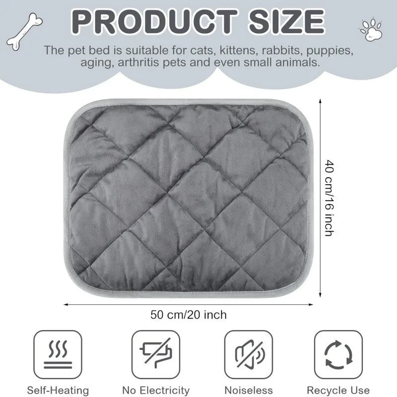 Self-Heating Dog Crate Pad – Extra Warm Thermal Kennel Mat with Anti-Slip Bottom
