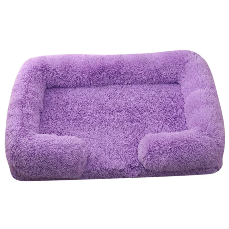 Dog Bed Plush Pet Bed – Thickened Winter Sleeping Pad, Removable Cover for Small & Large Dogs