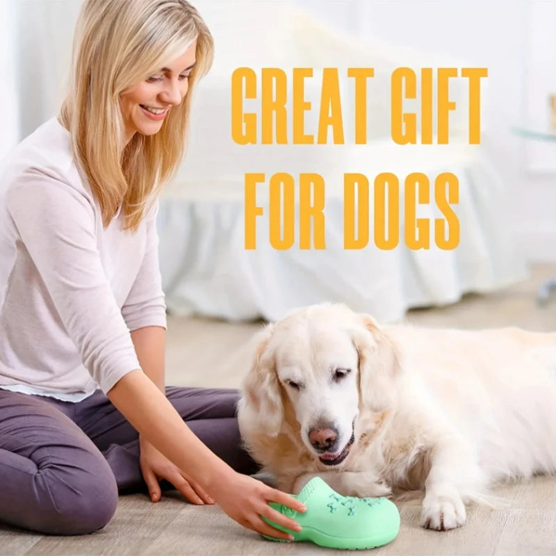Squeaky Latex Dog Slipper Toy – Durable Chew & Teeth Cleaning Toy
