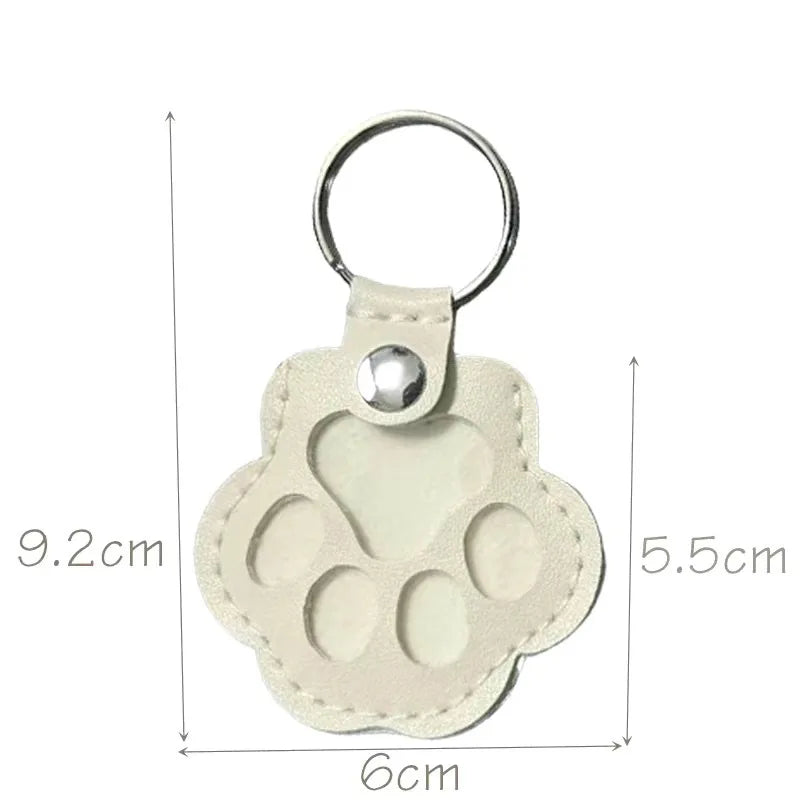 Leather Dog Memorial Keychain – Fur Keepsake Locket Gift