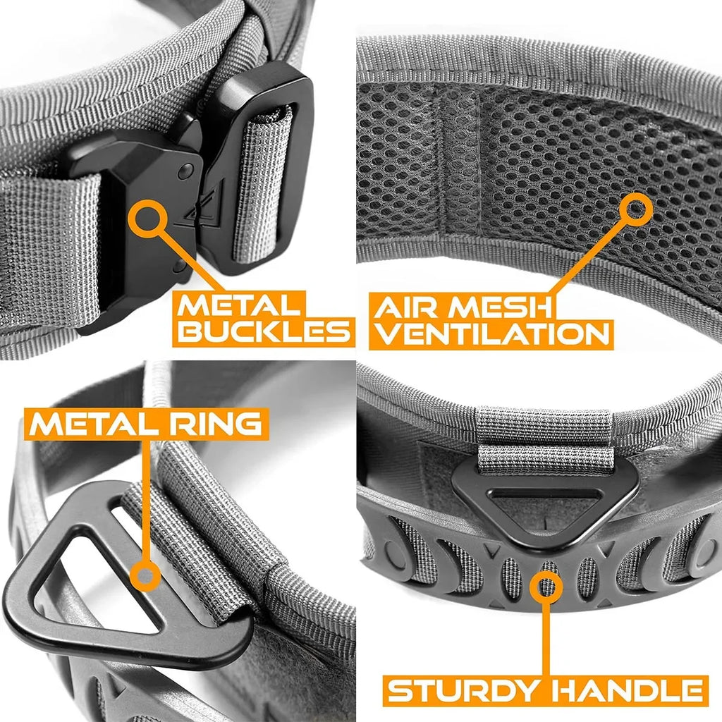 Tactical Dog Collar – Adjustable Heavy Duty Reflective Collar