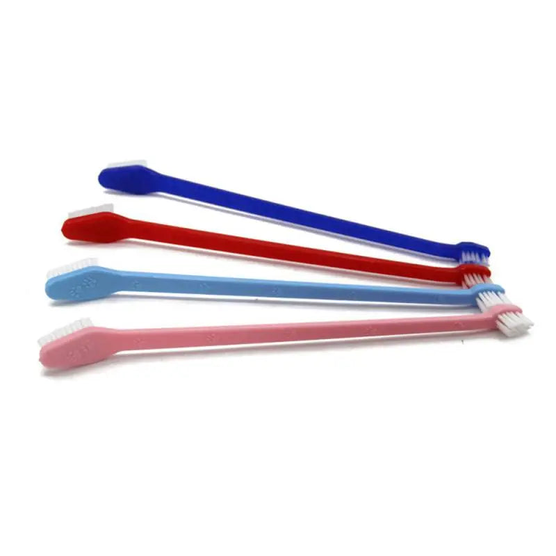Double Head Dog Toothbrush – Multi-Angle Nylon Bristle Cleaner
