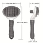 One-Click Pet Hair Removal Comb for Dogs – Automatic Slicker Brush