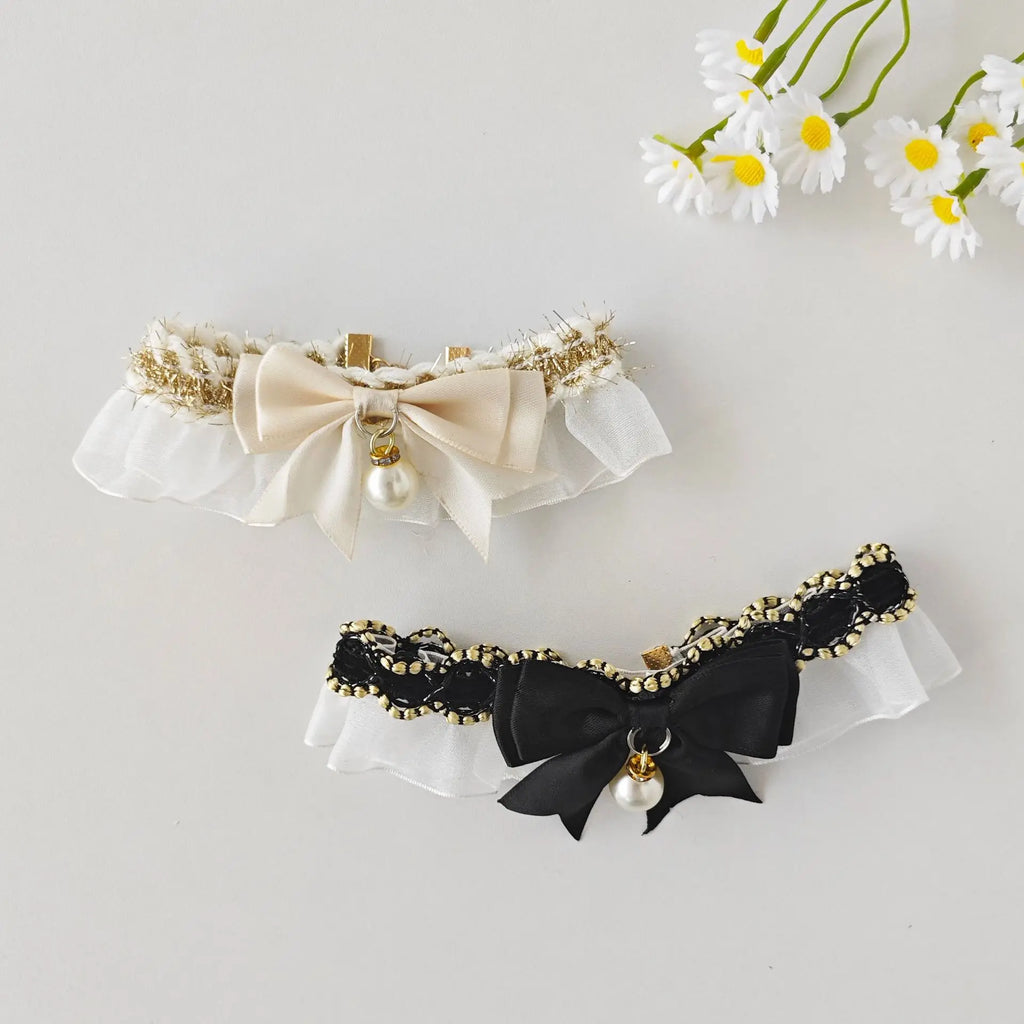 Dog Bib Necklace Lace Bow Tie Scarf – XS–XL