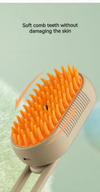 3-in-1 Electric Pet Hair Brush – Steam Spray, Massage & Hair Removal