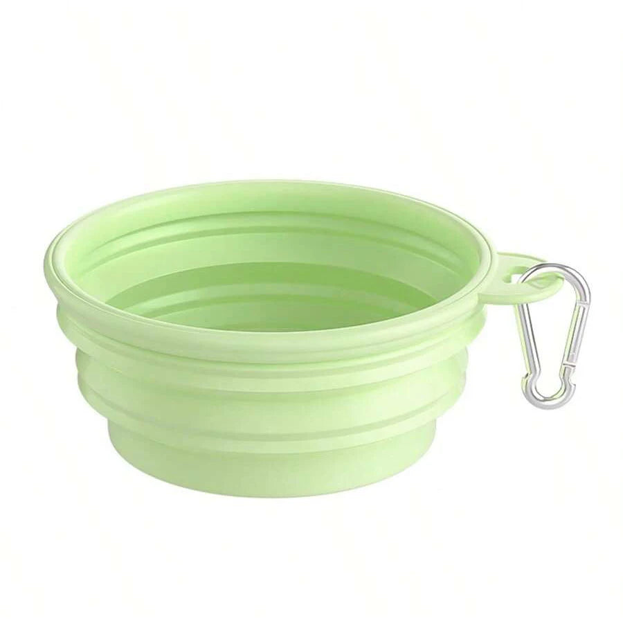 Collapsible Dog Travel Bowl – Portable Silicone Feeder with Carabiner (350ml)