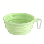 Collapsible Dog Travel Bowl – Portable Silicone Feeder with Carabiner (350ml)